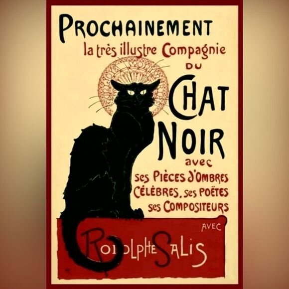 Chat Noir Print picture living room wall art home decor - Picture 1 of 4